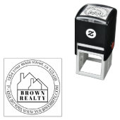 Architectuur Rental Agent House Real Estate Zelfinktende Stempel (In situ)