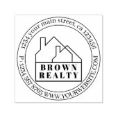 Architectuur Rental Agent House Real Estate Zelfinktende Stempel (Design)