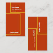 Architectuur Retro Oranje Visitekaartje (Voorkant / Achterkant)