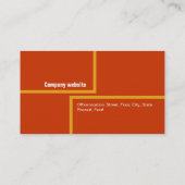 Architectuur Retro Oranje Visitekaartje (Achterkant)