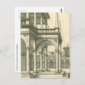  Architectuur, Roman Courtyard met Kolommen Briefkaart (Voorkant / Achterkant)
