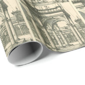 Architectuur, Roman Courtyard met Kolommen Cadeaupapier (Rol Hoek)