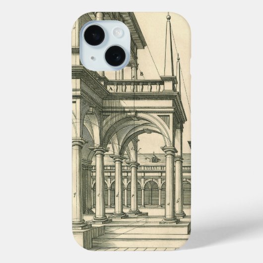  Architectuur, Roman Courtyard met Kolommen Case-Mate iPhone Case (Achterkant)