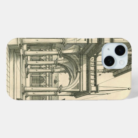  Architectuur, Roman Courtyard met Kolommen Case-Mate iPhone Case (Achterkant (horizontaal))