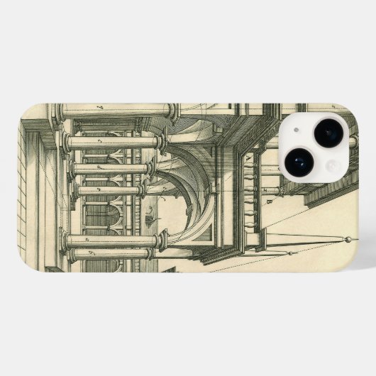  Architectuur, Roman Courtyard met Kolommen Case-Mate iPhone Case (Achterkant (horizontaal))
