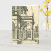  Architectuur, Roman Courtyard met Kolommen Kaart (Gele Bloem)