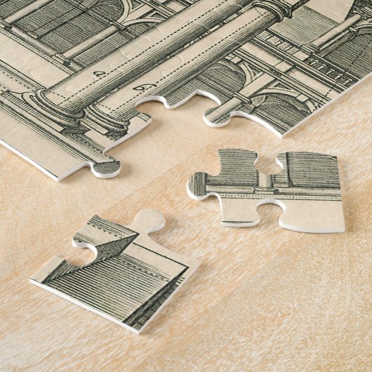  Architectuur, Roman Courtyard met Kolommen Legpuzzel (Zijkant)