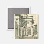  Architectuur, Roman Courtyard met Kolommen Magneet (Voorkant / Achterkant)