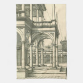  Architectuur, Roman Courtyard met Kolommen Theedoek (Verticaal)