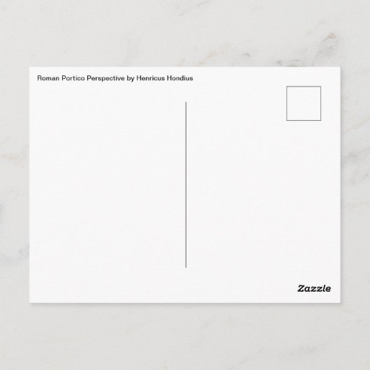 architectuur, Romein Portico met kolommen Briefkaart (Achterkant)