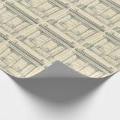  architectuur, Romein Portico met kolommen Cadeaupapier (Hoek)