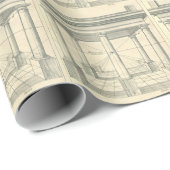  architectuur, Romein Portico met kolommen Cadeaupapier (Rol Hoek)