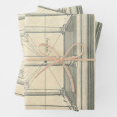  architectuur, Romein Portico met kolommen Inpakpapier Vel (In situ)