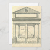  architectuur, Romein Portico met kolommen Kaart (Voorkant / Achterkant)