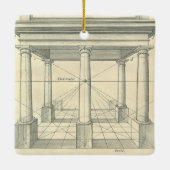 architectuur, Romein Portico met kolommen Keramisch Ornament (Achterkant)