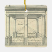 architectuur, Romein Portico met kolommen Keramisch Ornament (Voorkant)