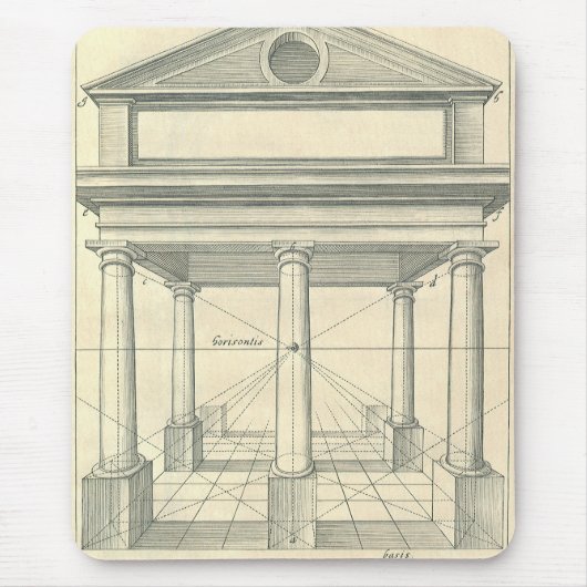  architectuur, Romein Portico met kolommen Muismat (Voorkant)