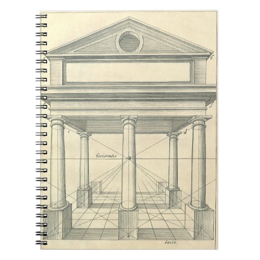 architectuur, Romein Portico met kolommen Notitieboek (Voorkant)