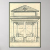  architectuur, Romein Portico met kolommen Poster (Voorkant)