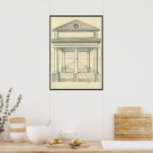  architectuur, Romein Portico met kolommen Poster (Keuken)
