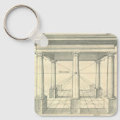  architectuur, Romein Portico met kolommen Sleutelhanger (Voorkant)