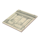  architectuur, Romein Portico met kolommen Tegeltje (Zijkant)