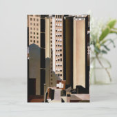 architectuur, Skyscraper Retirement Party Kaart (Staand voorkant)