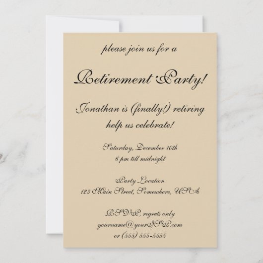 architectuur, Skyscraper Retirement Party Kaart (Achterkant)