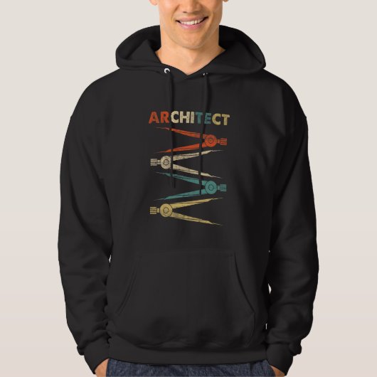 Architectuur Student Construction Retro Architect Hoodie (Voorkant)