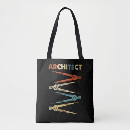 Architectuur Student Construction Retro Architect Tote Bag (Voorkant)