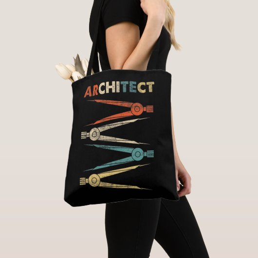 Architectuur Student Construction Retro Architect Tote Bag (Dichtbij)