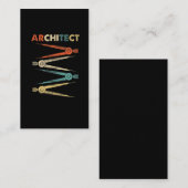 Architectuur Student Construction Retro Architect Visitekaartje (Voorkant / Achterkant)