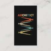 Architectuur Student Construction Retro Architect Visitekaartje (Voorkant)