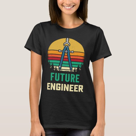 Architectuur Teken Student Kompas Ingenieur Tevens T-shirt (Voorkant)