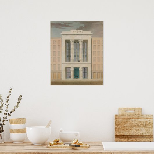 architectuur tekening bouwterrein poster (Keuken)