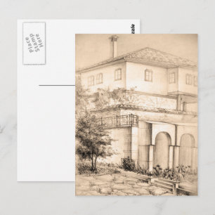 Architectuur Traditionele huistekenkunst Briefkaart