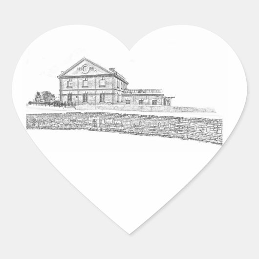 Architectuur van Belarus Orsha Hart Sticker (Voorkant)