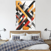 Architectuur van Chaos Canvas Afdruk (Insitu (Slaapkamer))
