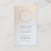 Architectuur van Chic Monogram Interior Designer Visitekaartje (Achterkant)