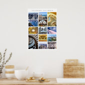 Architectuur van Chicago - momentopnamen van Chica Poster (Keuken)