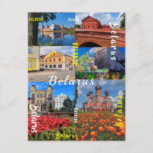 Architectuur van de Belarussische Minsk Grodno Pin Briefkaart