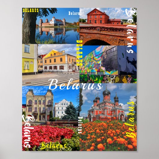 Architectuur van de Belarussische Minsk Grodno Pin Poster (Voorkant)