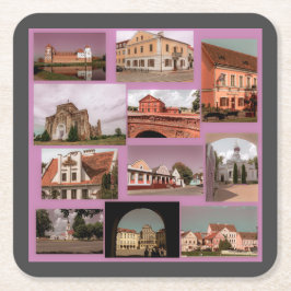 Architectuur van de Mir Mir-steun in Belarus Kartonnen Onderzetters