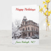 Architectuur van de North Carolina voor Kerstmis R Kaart (Gele Bloem)