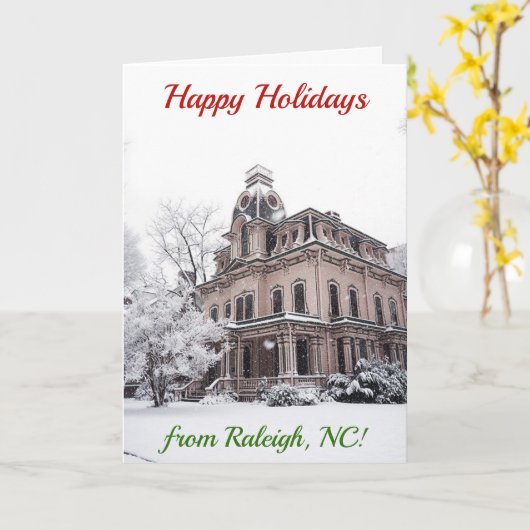 Architectuur van de North Carolina voor Kerstmis R Kaart (Gele Bloem)