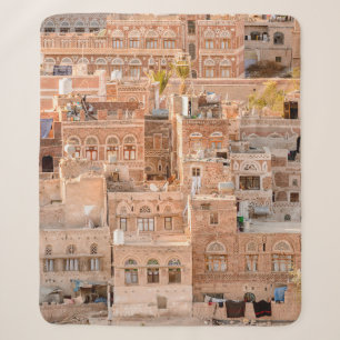 Architectuur van de Oude stad Sana'a, Jemen. UNE Sherpa Deken