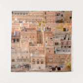 Architectuur van de Oude stad Sana'a, Jemen. UNE Wandkleed (Voorkant)