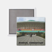 Architectuur van de Sovjet-Unie - Bisjkek, Kirgizi Magneet (Voorkant / Achterkant)