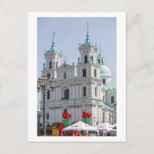 Architectuur van de stad Belarus Grodno Cityscape Briefkaart