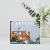 Architectuur van de stad Belarus Grodno Cityscape Briefkaart (Staand voorkant)